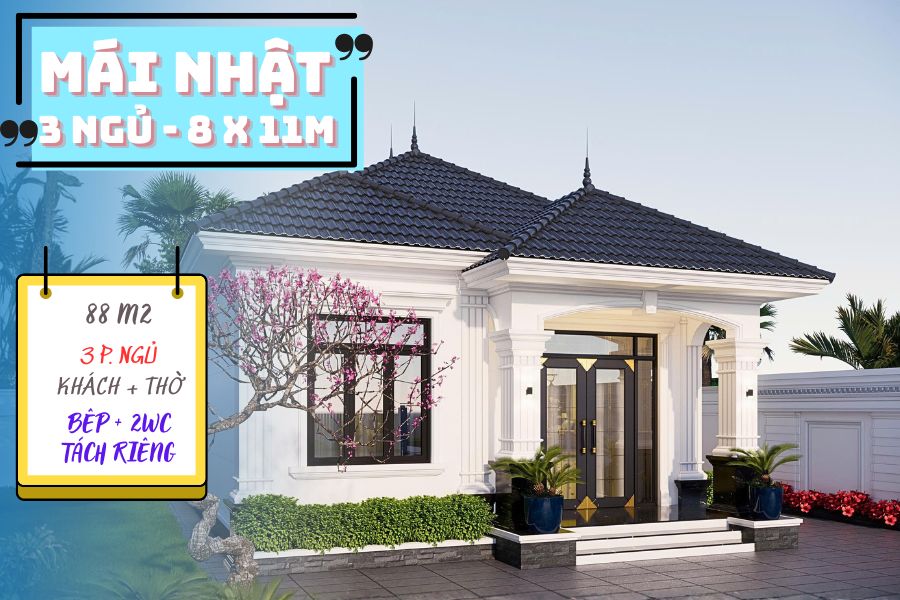Mẫu Nhà Cấp 4 Mái Nhật 90m2: Món Quà Hiếu Thảo Cho Bố Mẹ Ở Quê Chỉ Từ 700 Triệu
