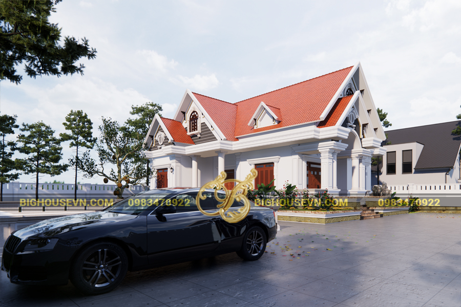 Nhà vườn mái thái 3 phòng ngủ sang trọng