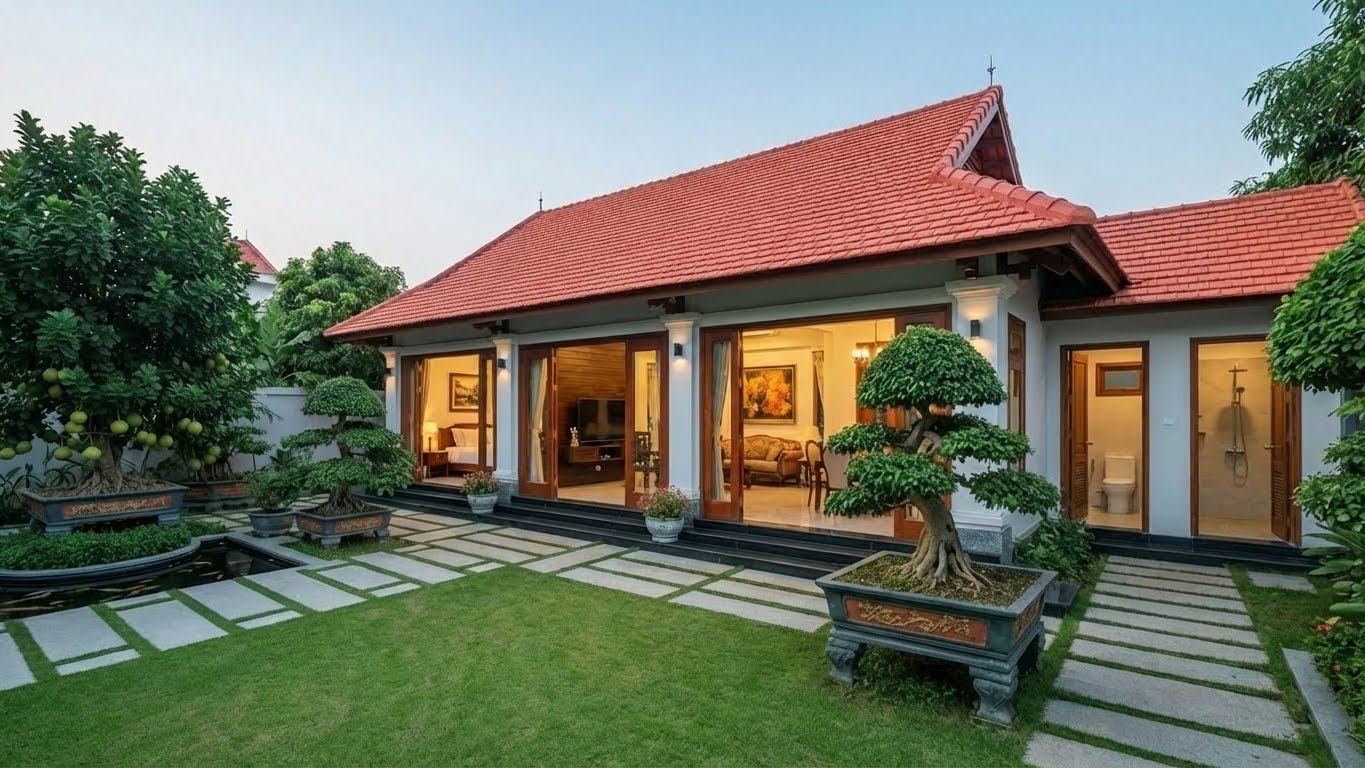 Nhà 3 gian 2 PN  - 1T251201