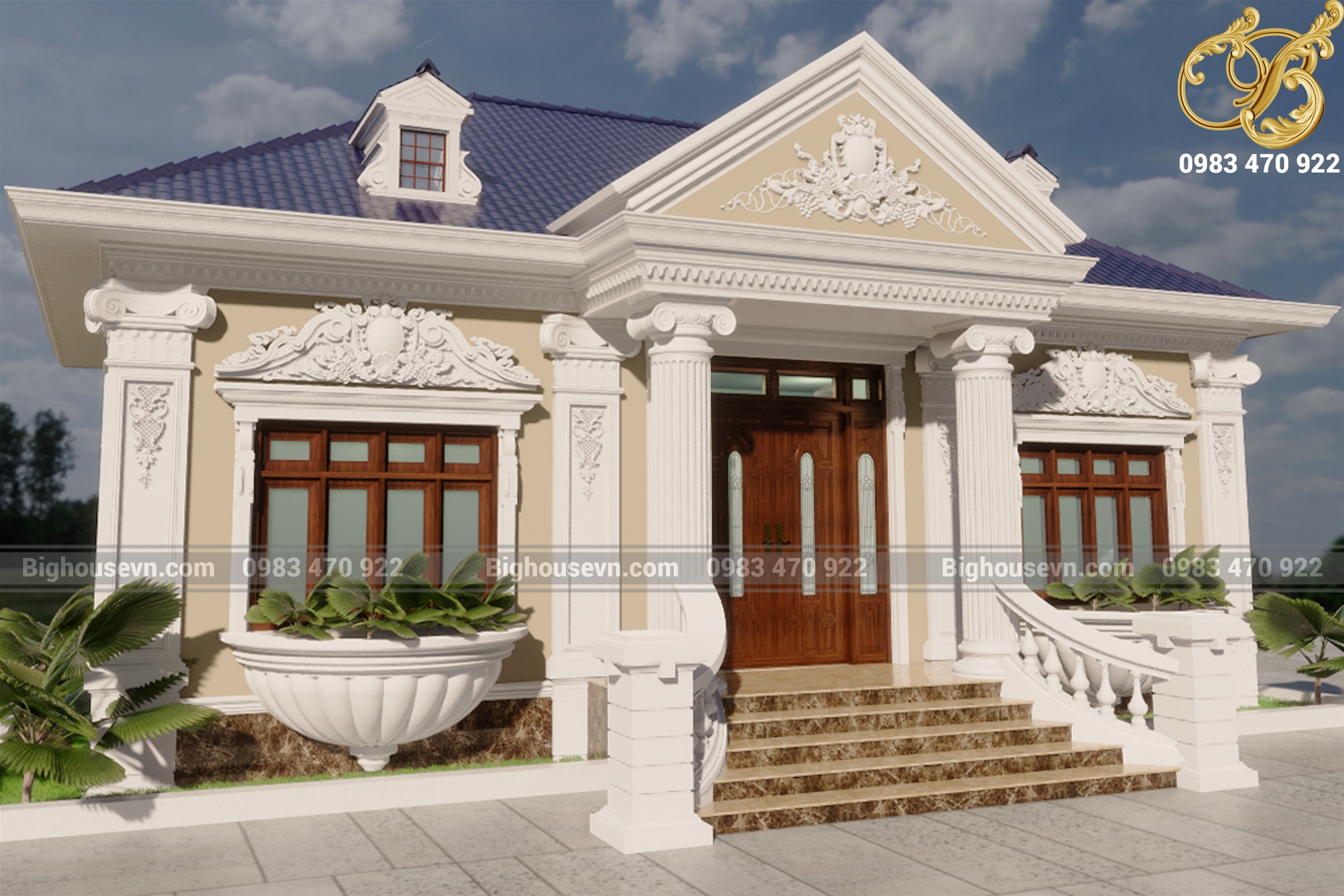Thiết kế nhà đẹp cấp 4 mái thái hiện đại 8x13m phong cách mới 2016 anh Võng  Đồng Nai - NC4211015A - 400+ Mẫu Nhà Biệt Thự Đẹp Nhất Vì chất lượng