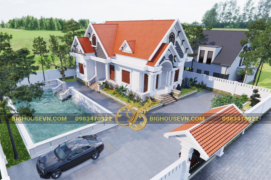mẫu nhà cấp 4 mái thái 3 phòng ngủ