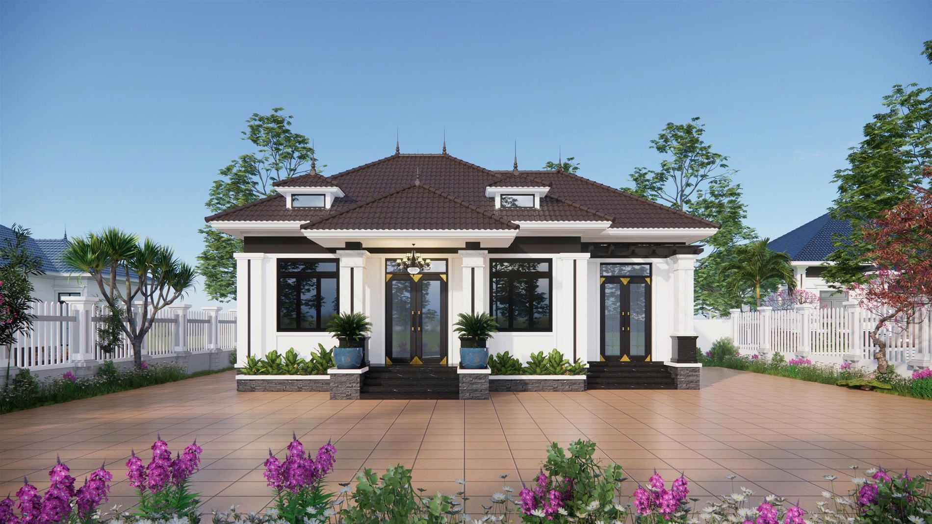 1T250309 – Nhà cấp 4 mái Nhật giá rẻ 100m²